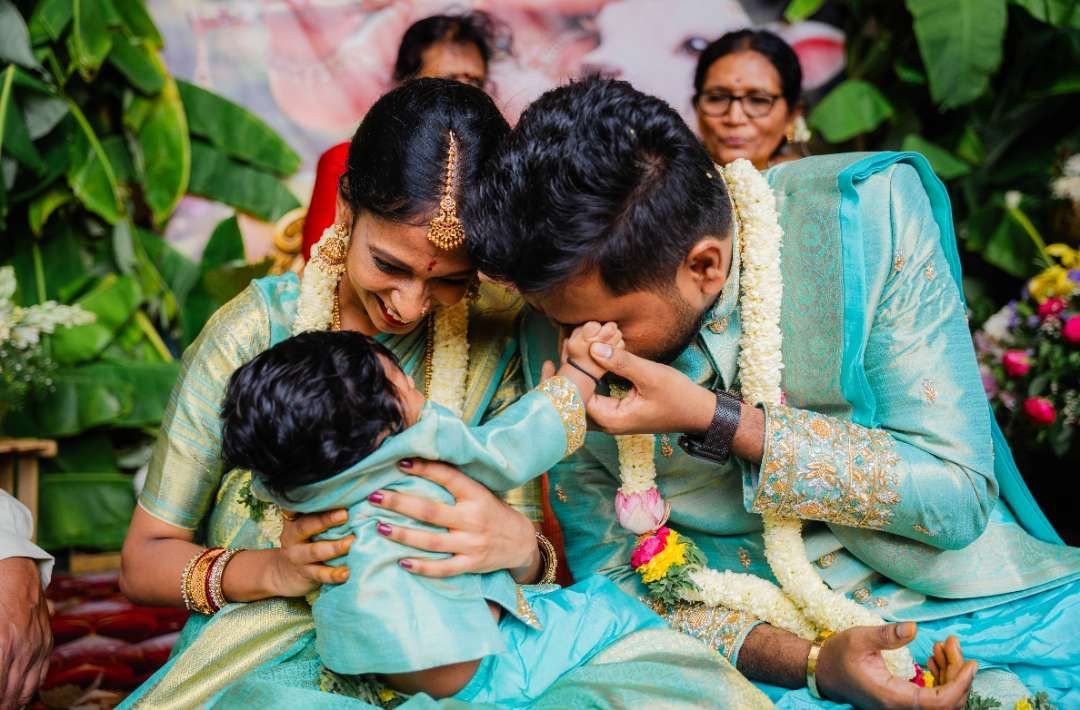 Naming ceremony photography session in Bengaluru by 35 Frames Photography