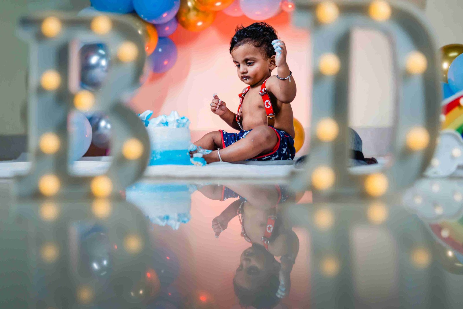 First Birthday Portrait Playful Joy